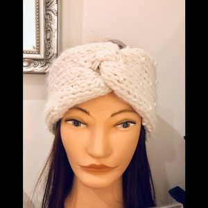 Winter wonderland pearled headband new